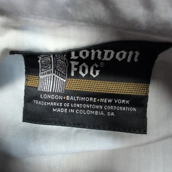 Vintage London Fog Jacket Mens Blue L Pockets Sport Zip Up Comfort Casual - Picture 6 of 13